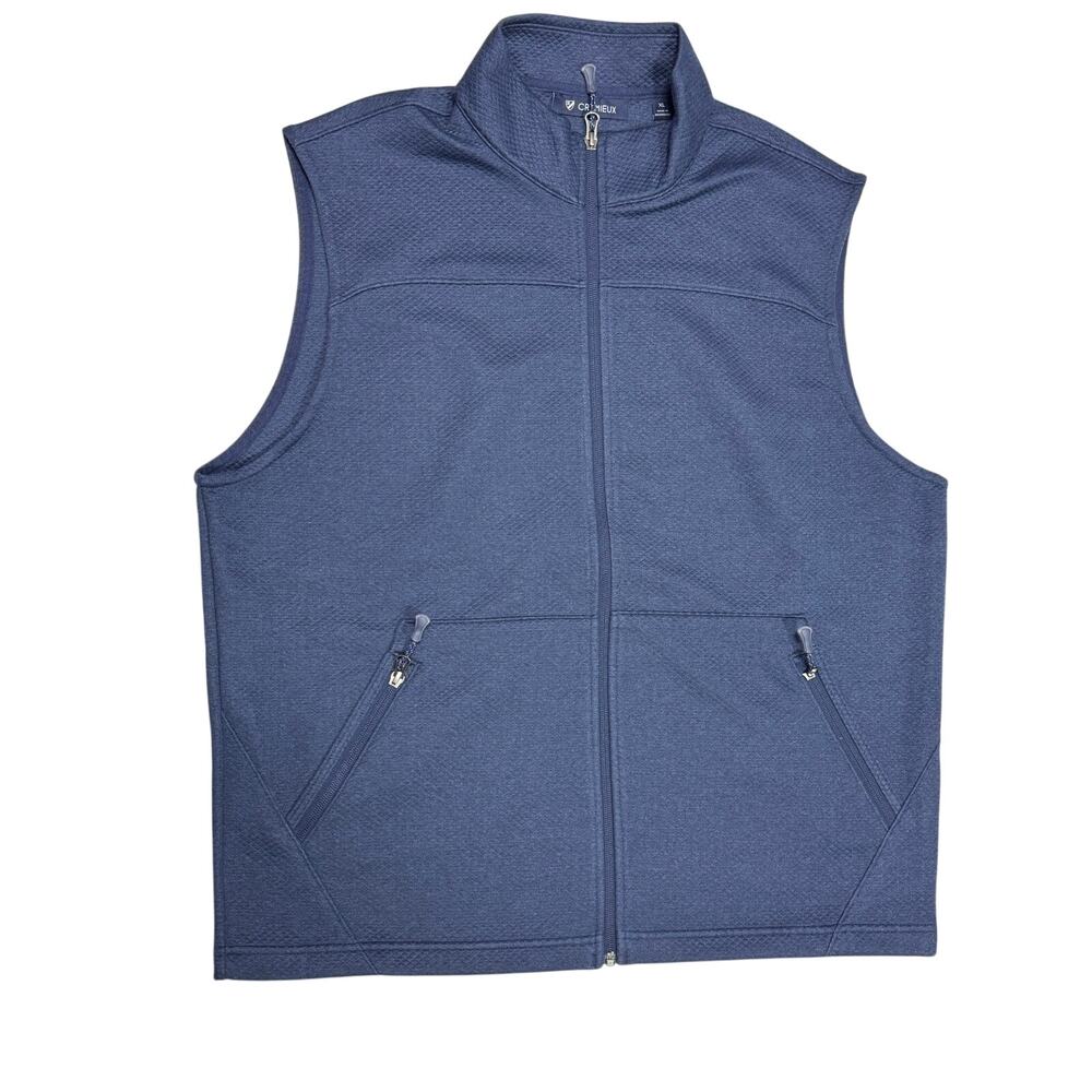 daniel cremieux blue vest size xl full zip up